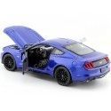 Cochesdemetal.es 2015 Ford Mustang GT Metallic Blue 1:24 Welly 24062