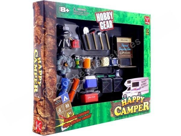 Carsdemetal.es Ensemble d'accessoires pour le camping 1:24 Gear de passe-temps 18430