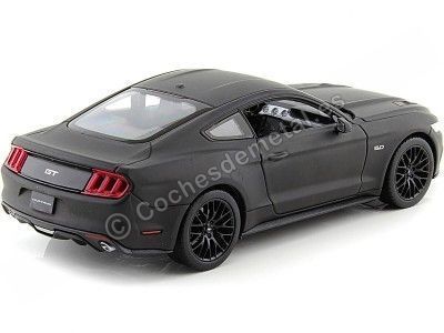 Cochesdemetal.es 2015 Ford Mustang GT Negro Mate 1:24 Welly 24062 2