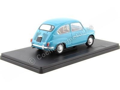 CARSDEMETAL.ES 1960 FIAT 600D (siège 600d) Blue "CARS INPEPTABLE" 1:24 Éditorial Salvat ES21 2