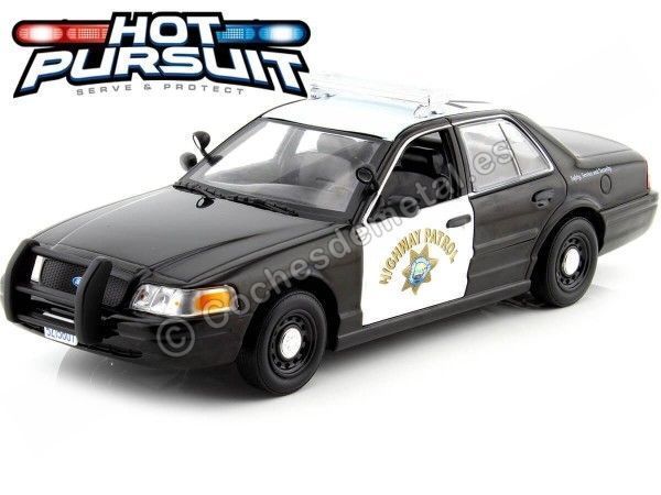 Cochesdemetal.es 2011 Ford Crown Victoria Police Interceptor California Highway Patrol "Hot Pursuit" 1:24 Greenlight 85523
