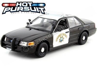 2011 Ford Crown Victoria Police Interceptor California Highway Patrol "Hot Pursuit" 1:24 Greenlight 85523 Cochesdemetal.es