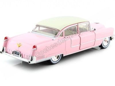 Cochesdemetal.es 1955 Cadillac Fleetwood Series 60 Rosa / Beige 1:24 Greenlight 84098 2