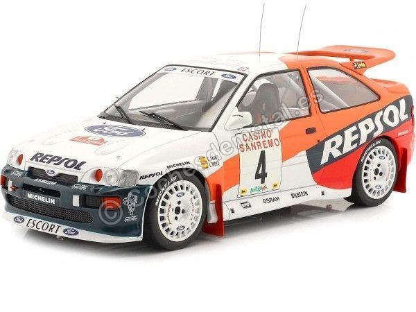 Cochesdemetal.es 1996 Ford Escort RS Cosworth Nº4 Sainz/Moya Rallye SanRemo 1:18 IXO Models 18RMC076A