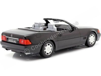 Cochesdemetal.es 1993 Mercedes-Benz 500 SL Cabriolet (R129) Noir métallique 1:18 kk 180371 2