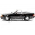 Cochesdemetal.es 1993 Mercedes-Benz 500 SL Cabriolet (R129) Noir métallique 1:18 kk 180371