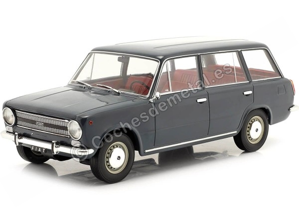 Cochesdemetal.es 1972 Fiat 124 Familiare (Seat 124 Familiar) Gris 1:18 Triple-9 1800220