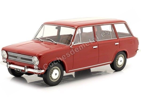 Cochesdemetal.es 1972 Fiat 124 Famille (siège 124 Familier) Rojo 1:18 Triple-9 1800221