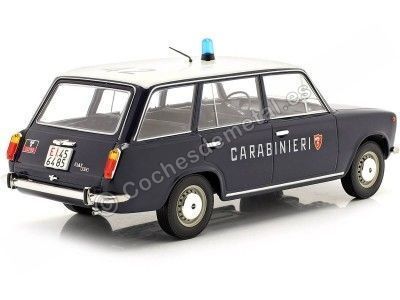 Cochesdemetal.es 1972 Fiat 124 Familiare (Seat 124 Familiar) "Carabinieri" Azul/Blanco 1:18 Triple-9 1800222 2