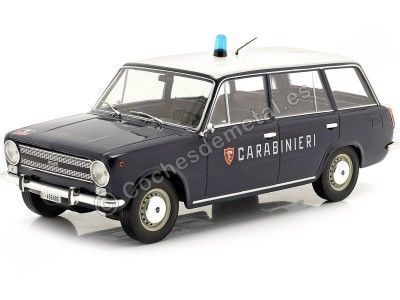 Cochesdemetal.es 1972 Fiat 124 Familiare (Seat 124 Familiar) "Carabinieri" Azul/Blanco 1:18 Triple-9 1800222