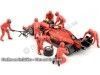 Cochesdemetal.es Set 7 Mecánicos de Boxes Fórmula 1 Equipo Ferrari 1:18 American Diorama 76553