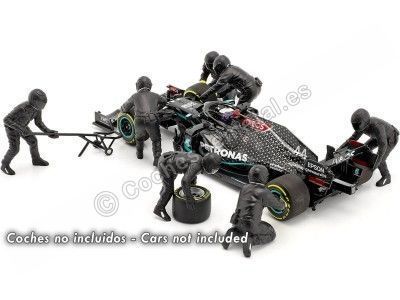 CARSDEMETAL.ES SET 7 Boîtes Mécanique Formule 1 Mercedes Equipment 1:18 American Diorama 76554 2