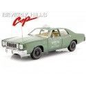 Cochesdemetal.es 1976 Plymouth Fury Checker Cab "Beverly Hills Cop" Verde 1:18 Greenlight 19110