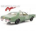 Cochesdemetal.es 1976 Plymouth Fury Checker Cab "Beverly Hills Cop" Verde 1:18 Greenlight 19110