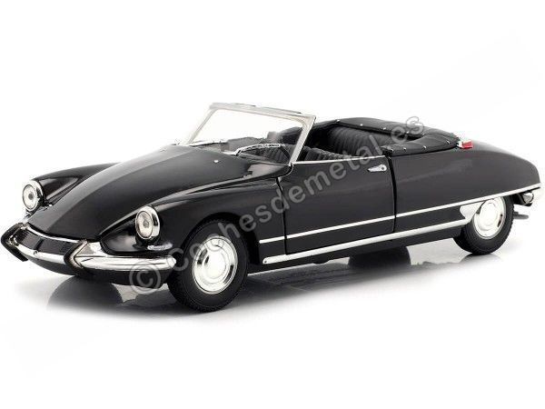 Cochesdemetal.es 1956 Citroen DS 19 Cabriolet Abierto Negro 1:24 Welly 22506