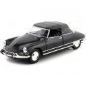 Cochesdemetal.es 1956 Citroen DS 19 Cabriolet Cerrado Negro 1:24 Welly 22506