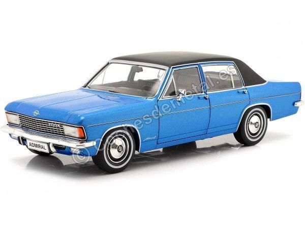 Cochesdemetal.es 1970 Opel Admiral B Azul/Negro 1:24 WhiteBox 124085