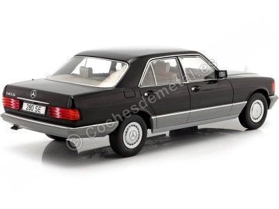 Cochesdemetal.es 1985 Mercedes-Benz Clase-S (W126) S-Class Negro 1:18 MC Group 18184 2