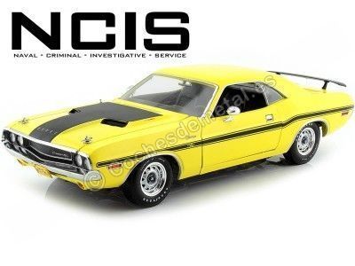 1970 Dodge Challenger R/T 383 Magnum "NCIS" Amarillo/Negro 1:18 Greenlight 12845 Cochesdemetal.es