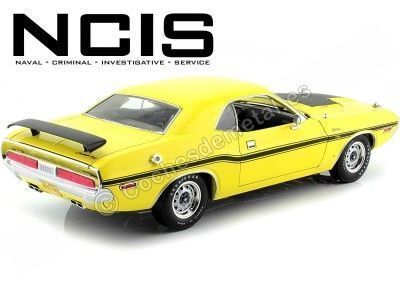 1970 Dodge Challenger R/T 383 Magnum "NCIS" Amarillo/Negro 1:18 Greenlight 12845 Cochesdemetal.es 2