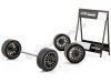 Carsdemetal.es Oz Racing Wheel Exposant avec deux axes et quatre roues 1:18 Modèles IXO Set002W