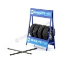 CARSDEMETAL.ES MINILITE Wheel Exposant avec deux axes et quatre roues 1:18 IXO MODELS SET001W