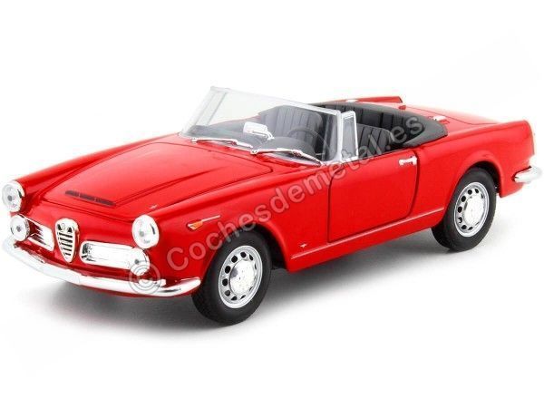 Cochesdemetal.es 1960 Alfa Romeo Spider 2600 Sin Techo Rojo 1:24 Welly 24003