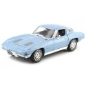 Cochesdemetal.es 1963 Chevrolet Corvette Sting Ray Coupé (C2) Azul Metalizado 1:24 Welly 24073