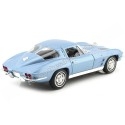 Cochesdemetal.es 1963 Chevrolet Corvette Sting Ray Coupé (C2) Azul Metalizado 1:24 Welly 24073