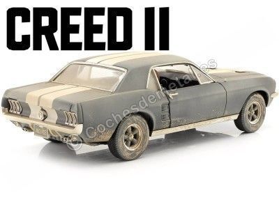 1967 Ford Mustang Coupe "CREED II. Adonis Creed" Negro Mate Sucio 1:18 Greenlight 13626 Cochesdemetal.es 2
