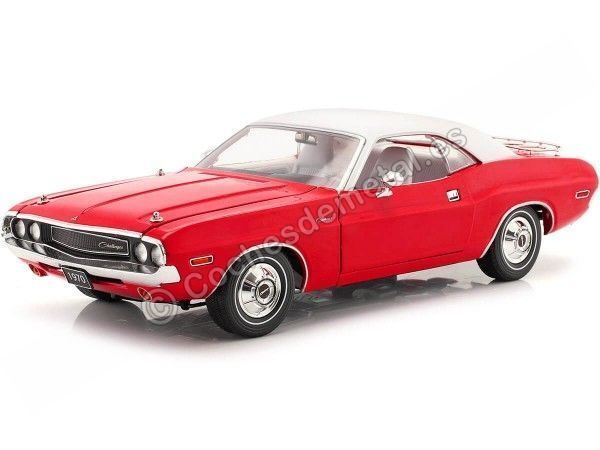 Cochesdemetal.es 1970 Dodge Challenger "The Challenger Deputy" Rojo / Blanco 1:18 Greenlight 13618