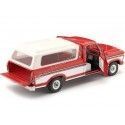 CARSDEMETAL.ES 1975 FORD F-100 PICHUP AVEC COUVERTURE DE DELUXE ROUGE / BLANC 1:18 Greenlight 13620