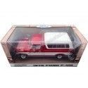 CARSDEMETAL.ES 1975 FORD F-100 PICHUP AVEC COUVERTURE DE DELUXE ROUGE / BLANC 1:18 Greenlight 13620