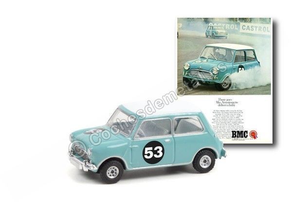 Cochesdemetal.es 1967 Morris Mini Cooper S nr. 53 "Vintage Ad Cars Series 5" 1:64 Greenlight 39080b