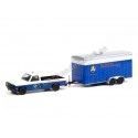 CARSDEMETAL.ES 1987 Chevrolet M1008 New York Urgences + Communications Trailer "Hitch & Tow Series 22" 1:64 Greenlig ...