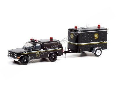 CARSDEMETAL.ES 1990 Chevrolet K5 Blazer Utica Police New York + Charge Towing "Hitch & Tow Series 22" 1:64 Greenlight ...