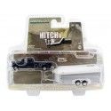 Cochesdememetal.es 2021 Dodge Ram 3500 Laramie Crew Cab + Remorque Aerovault MKII "Série de Hitch & Town 24" 1:64 Greenlight