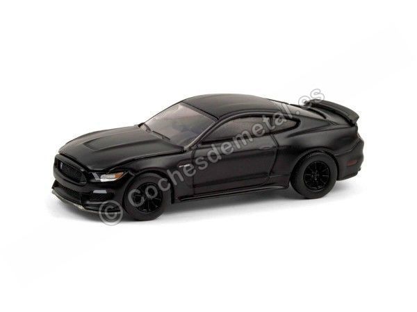 Cochesdemetal.es 2016 Ford Mustang Shelby GT350 "Black Bandit Series 24" 1:64 Greenlight 28050E