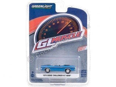 Cochesdemetal.es 1970 Dodge Challenger "GL Muscle Series 24" 1:64 Greenlight 13290b 2