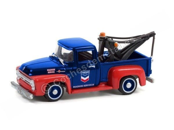 Cochesdemetal.es 1954 Ford F-100 with Drop-in Tow Hook "Running on Empty Series 13" 1:64 Greenlight 41130A