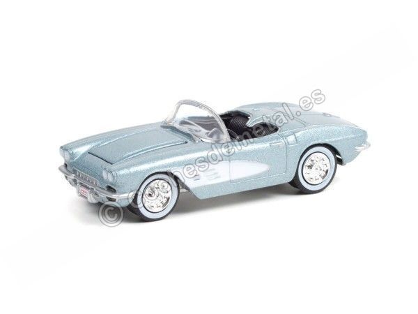 Cochesdemetal.es 1961 Chevrolet Corvette Convertible "Barret Jackson Series 7" 1:64 Greenlight 37230A