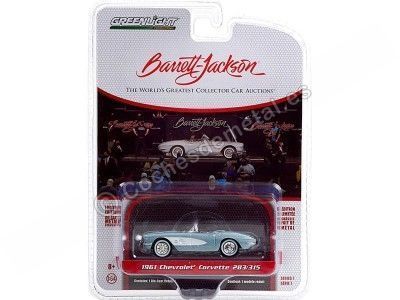 Cochesdemetal.es 1961 Chevrolet Corvette Convertible "Barret Jackson Series 7" 1:64 Greenlight 37230A 2