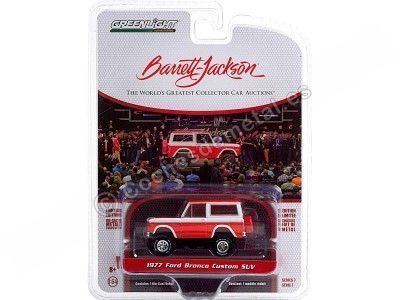 Cochesdemetal.es 1977 Ford Bronco Custom "Barret Jackson Series 7" 1:64 Greenlight 37230D 2