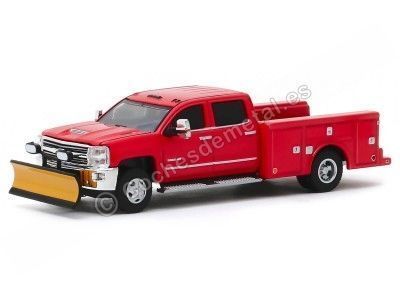 Cochesdemetal.es 2018 Chevrolet Silverado 3500HD QUITANIEVES "DUALLY DIVERS Série 3" 1:64 Greenlight 46030A