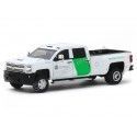 Cochesdemetal.es 2018 Chevrolet Silverado 3500HD Protection aux frontières américaines "Dual Drivers Series 3" 1:64 Greenlight