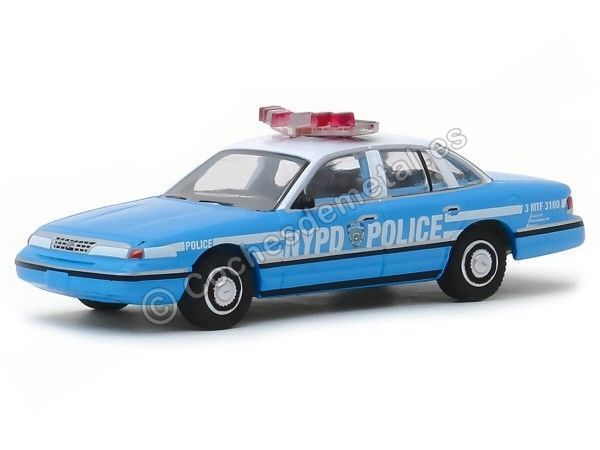 Cochesdemetal.es 1993 Ford Crown Victoria Police Interceptor New York "Hot Pursuit Series 33" 1:64 Greenlight 42900D