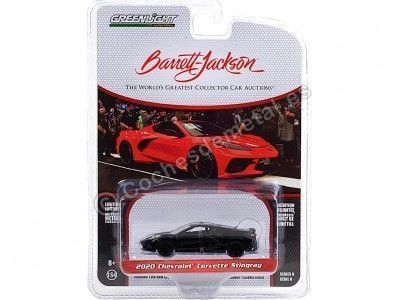 Cochesdemetal.es 2020 Chevrolet Corvette C8 Stingray "Barret Jackson Series 6" 1:64 Greenlight 37220F 2