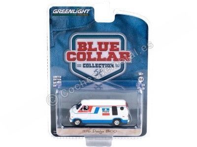 Cochesdemetal.es 1976 Dodge B-100 Mopar "Blue Collar Series 9" 1:64 Greenlight 35200C 2