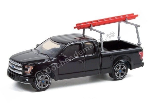 Cochesdememetal.es 2017 Ford F-150 Pickup Con Escalera "Blue Collar Series 9" 1:64 Greenlight 35200F