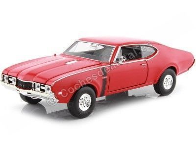 1968 Oldsmobile 442 Coupé Rojo 1:24 Welly 24024 Cochesdemetal.es